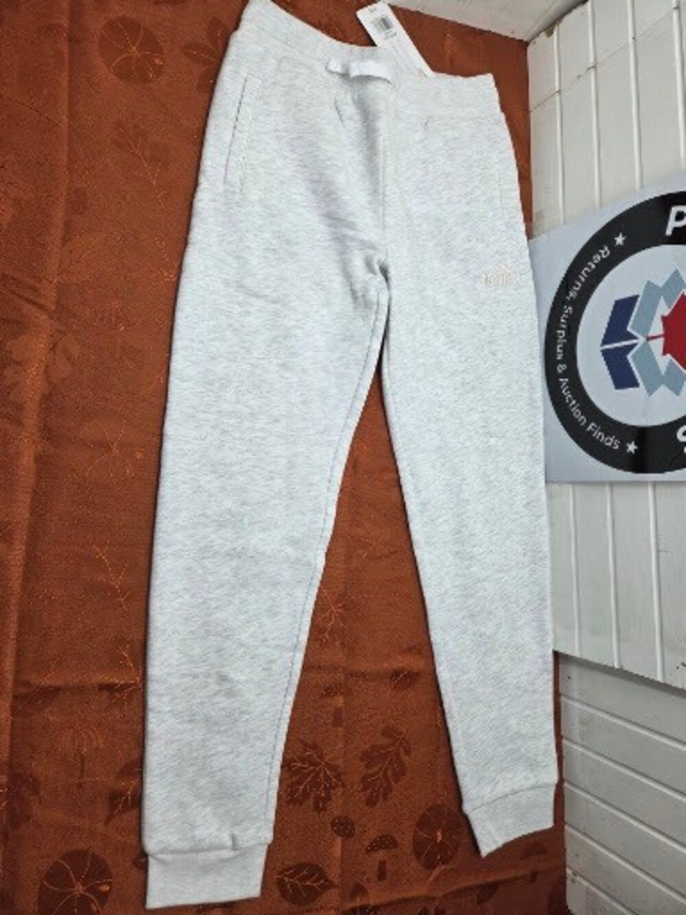 PUMA Youth Girls' Fleece Athletic Joggers, Light Grey Heather / Rose Gold, Size